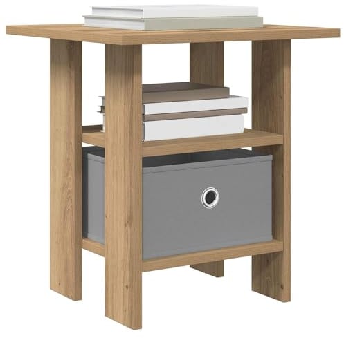 vidaXL Nachttisch Artisan-Eiche 41 x 40 x 45 cm Holzwerkstoff, Wohnzimmer, moderner Nachttisch, rechteckiger Kleiner Beistelltisch, stylischer Stauraum
