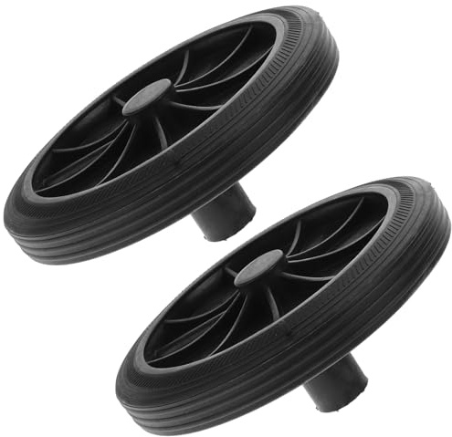 WEKADRIN 2 Pcs Trash Can Wheels Replacement for Garbage Can and Outdoor Trailer, Plastic Material with Hole Diameter 2.3cm, Easy Replacement and Ensures Stability, Suitable for Waste Bin