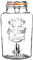 Kilner Clip Top Round Glass Drinks Dispenser in Gift Box, Transparent