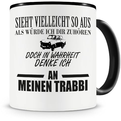 Samunshi® Ich denke an meinen Trabbi Tasse Kaffeetasse Teetasse Kaffeepott Kaffeebecher Becher