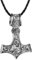Chandler Vintage Viking Norse Thor's Hammer Necklace Pendant for Men Silver Celtic Knot Wolf Mjolnir Hip Hop Rapper Gift