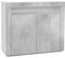 Vladon Buffet Valencia, Commode avec 2 Portes et 1 Compartiment Ouvert, Blanc Mat/Aspect béton oxyde/Aspect béton oxyde (108 x 92 x 40 cm)