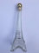VIANAYA Bouteille Paris Tour Eiffel en Verre Transparent de Grande qualité - Moyen modèle - 20CL - avec Le Bouchon Assorti