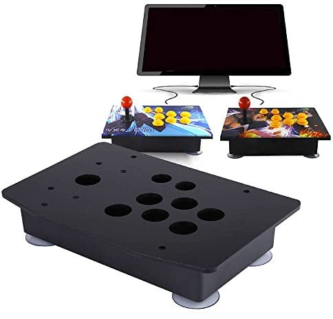 Kit de Juegos Codificador USB de bajo retardo PC Joystick Controlador DIY Panel de acrílico Negro con