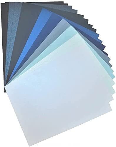 Netuno 20 Blatt Bastelpapier Set Blau DIN A4 21 x 29,7 cm Farbpapier Karten basteln Bastelkarton farbig Bastelset Papier Bastelbogen Designpapier bunt bedruckbar Kartonpapier Kartengestaltung