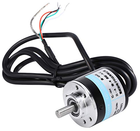 600P/R Drehgeber, 2-phasiger Fotoelektrischer Geber 5V-24V, Photoelektrischer Inkrementaler Drehgeber Rotary Encoder Wellen-6-mm-Geber Breitspannungsnetzteile