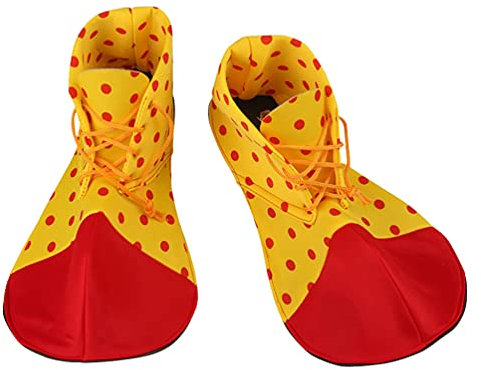Happyyami Clown-Schuhe Mittelalterliche Schuhüberzieher Erwachsene Unisex Regenbogen-Schuhe für Karneval Halloween Mottoparty Fastnacht Kostüme