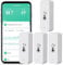 Moniteur de température d'humidité WiFi : Hygromètre intelligent pour moniteur à distance et alerte, thermomètre intérieur haute précision avec application TUYA,compatible avec Alexa (lot de 4)