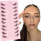 Parriparri Demi Faux Cils Bande Transparente 3D Faux Cils Cat Eye Half Lashes Faux Cils Naturel Coin Cils Oeil de Chat Doux Corner Eyelashes (10 Paires)