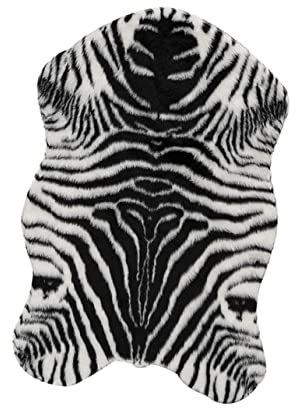 Cabilock Zebra-Teppich Badematte Mit Zebradruck Badmatten Teppich Mit Unechtem Zebra-print Zebra- Badezimmermatte Teppichmatte Polyacrylnitrilfaser (acryl) Gemütlich Erkerfensterkissen Kind