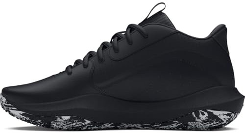 Under Armour Unisex UA Lockdown 7 Basketball Schuhe, Black/Black/Metallic Silver, 44.5 EU