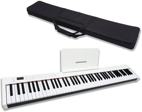 electronic keyboard for beginners Digital Piano Keyboard Portable Piano Weighted Key Keyboard Musical Instruments Professional Electronic Keyboard (Color : White)