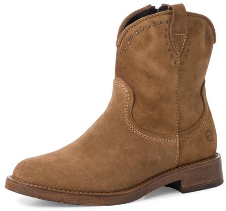 Tamaris Damen Stiefelette Leder bequem; CAMEL, EU 41