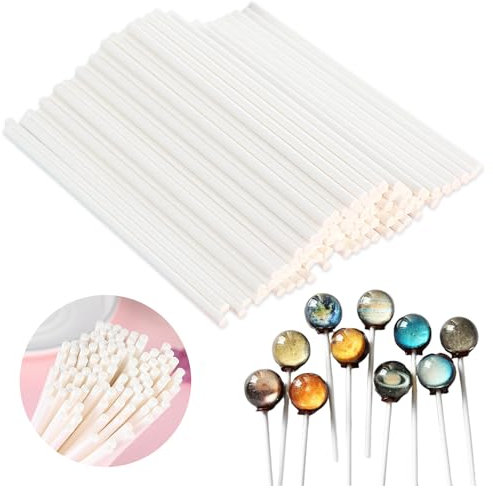 100 Stück Cake Pop Stiele, 15 cm Stiele für Cake Pops aus Papier, Cake Pops Stiele, Cake Pop Stiel Papier, Lolli Stiele, Cake Pop Sticks, Lollipop Sticks Zur Herstellung von Lutschern 15cm*3.5mm