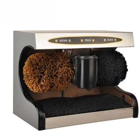 Nettoyeur de chaussures électrique, soins des semelles, brosse de polissage automatique du cuir, Machine de nettoyage de la brillance du cuir Largement Utilisé (Color : Soft brush Silver, Size : X)