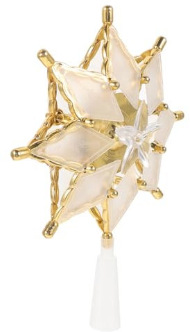 MAGICLULU Stitch Christmas Tree Topper Tree Top Lighted Star Christmas Tree Topper LED Plastic Pentagram Tree Topper