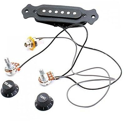 Vaguelly Amplificateur De Guitare Magnétique Portable Pour Guitare Acoustique Micro à Simple Bobinage Avec Contrôle De Volume Tonalité