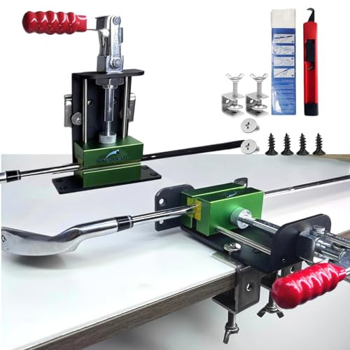 WYCHLIGHT Upgrate no-drill installation Golf Club Vise Clamp,Golf Grip Removal Tool,Golf Club Regripping Kit with 1 Golf Club Regrip Vise Tool 4 Screws 1 Hook Blade Utility Knife 10 Golf Grip Tape