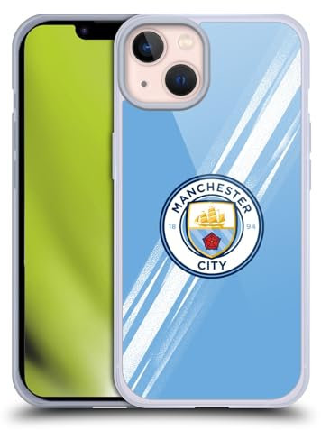 Head Case Designs Officially Licensed Manchester City Man City FC Home 2025/26 Badge Kit Gel Case [Military Grade Protection] Compatible With Apple iPhone 13