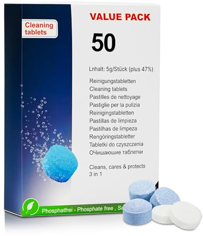 50 Stück Reinigungstabletten Kompatibel für Jura Kaffeevollautomaten | 5g/Tablette, Kompatibel mit Haushaltsgeräten, Für Effiziente Reinigung