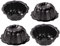 webake Mini Gugelhupfform 11 cm 4 Stück Kuchenform Klein Rund Backform mit Antihaftbeschichtung für Gugelhupf, Kuchen, Muffin, Cupcake