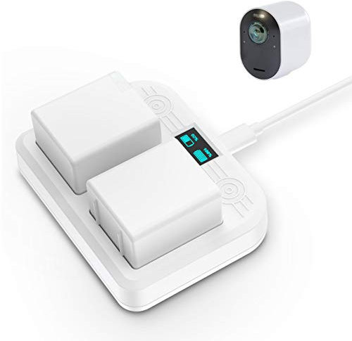 HOLACA Dual Charging Station Kompatibel mit Arlo Ultra Arlo Pro 3, Laden Sie bis zu Zwei Arlo Ultra Arlo Pro 3 Batterien Auf