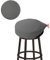 BUYUE Barhocker Hussen, Luxus Stoff Durchmesser 30-35cmRunde Knitter-resistente Dehnbare waschbar staubdicht Hocker Sitzbezug, S-grau-1 Stück