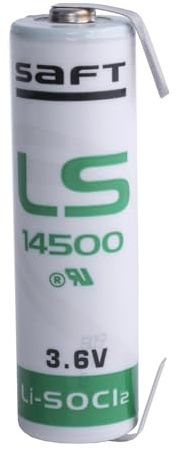 Satz 10 Stück SAFT Lithium Batterie AA LS14500CNR mit Lötfahnen U-Form 3,6V 2,6Ah Lithium-Thionylchlorid Einwegbatterie