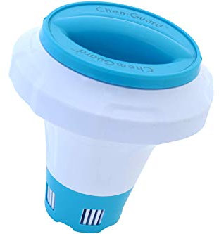 Brandsseller Distributeur de Chlore Flottant XXL Ø 21cm H 24cm Doseur de Chlore Distributeur de Produits Chimiques Doseur pour Galets de Chlore, Brome et Multi-Tabs jusqu'à 7,6 cm - Bleu