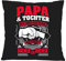 Kissen mit Spruch und Füllung Dekokissen Papa und Tochter