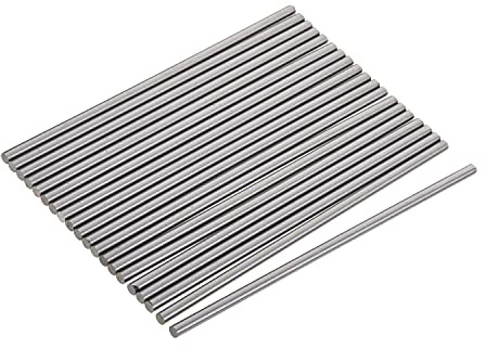 Hegebeck Round Steel Rod Straight HSS Round Shaft Rod Lathe Bar Stock Tool 3mm Diameter 100mm Long for Shaft Gear Drill Lathes DIY Craft Tool 20 Pcs