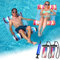 HALOVIE 2 Pack Inflatable Pool Floats Hammock 4-in-1 Multi-Purpose Inflatable Hammock with Air Pump, 2 Pcs Waterproof Phone Case, Lilo Pool Chairs to Beach Water Lounge Party (Blue, Orange)