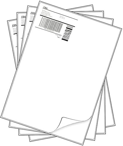 100 Folios Etiquetas adhesivas A4 autoadhesivas, 210 x 297 mm,1 etiquetas por hoja,100 etiquetas,de envío para impresoras inkjet y láser (1 etiqueta/hoja | 100 Hojas)