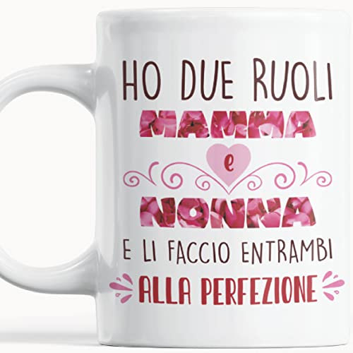 Gesar Tazza Festa della Mamma - Tazza Mamma e nonna - Frasi Originali Divertenti - Idee Regali Festa della Mamma - Regalo Buon Compleanno - Sei la mamma e la nonna migliore al mondo