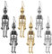 3 Paar Totenkopf Ohrringe Halloween Metall Totenkopf Anhänger Ohrringe Horror Gothic Persönlichkeits Damen Ohrringe Halloween Tag der Toten Cosplay Party Schmuck Zubehör