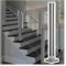 Glasgeländer Pfosten Geländer Quadratischer Edelstahl-Geländerpfosten für Innen und Außen, 60 65 70 75 80 85 90 95 100 105 Cm hoch Glas Balustrade Zaun Geländer Säule, Treppe Balkon Garten Glasplatte