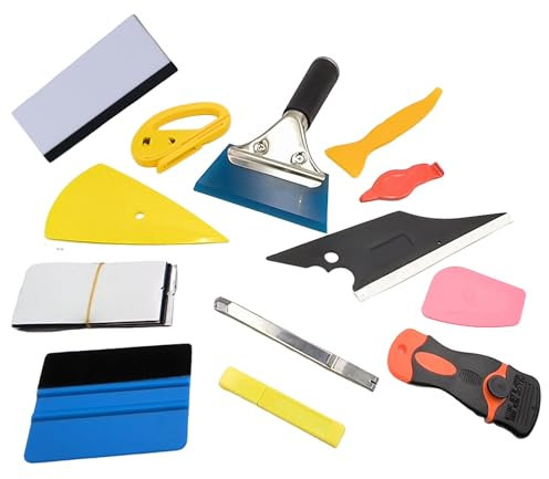 Window Tint Application Tools 1 Set,13 PCS Window Tint Tools for Window Tinting Car Wrapping,Auto Vinyl Wrap Installation Kit