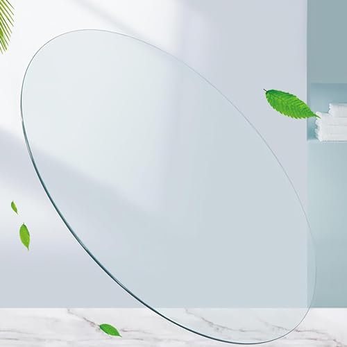 Tischplatte Aus Gehärtetem Glas Rund, Multiplex Platte Glasplatte Tischplatte Rund,Outdoor Glastisch Einfach Zu Säubern, Tempered Glass DIY Table,Für Esstisch Couchtisch Oder Gartentische(50CM(20INCH)