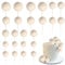 Xsstarmi 30 Pack Balls Cake Toppers Balls Cake Decoration Mini Balloon Cake Toppers Foam Ball Cake Decorations for Baby Shower Birthday Wedding Anniversary Party Decorations Khaki