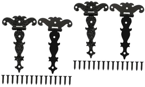 CRILSTYLEO Lot de 2 Charnières Vintage pour Portes Pliantes en Fer Robuste pour Clôture en Bois 2 Pièces