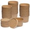 CaterCo Disposable Kraft Soup Containers with Lids (8oz / 240ml - 500 Pack) - Brown Paper Takeaway Paper Soup Cups, Microwave & Freezer Safe Ice Cream Container, Eco-Friendly (8oz / 240ml - 500 Pack)