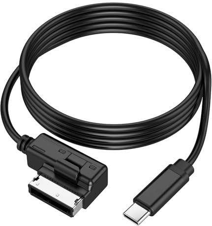 USB-C to AMI MMI Aux Adapter Cable for Apple iPhone 15/16, Apple MFi Certified Car Audio Dongle Compatible with Audi A3/A4/A5/A6/A7/A8/S4/S6/S8/Q5/Q7/R8/TT 2011-2016, VW CC Magotan (4 FT)