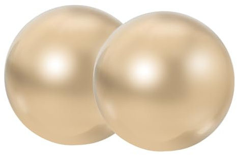 VALICLUD 2stücke Messing Massagebälle Für Hand Glatte Oberfläche Tragbare Handbälle Aus Metall Handmassagebälle Zum Kleine Bälle Für Handgymnastik Und Dehnung