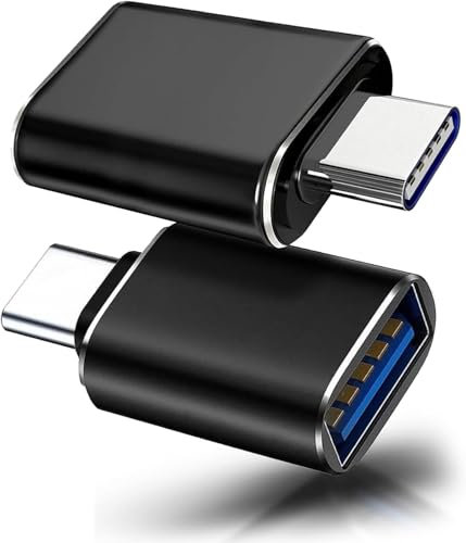 USB C to USB Adapter, 4 Pack USB-C Male to USB3.0 Female Adapter, Type C Thunderbolt 4 3 OTG Converter for iPad Mini,Mac,Disk,Apple iPhone 16 16e 15, Samsung Galaxy S25