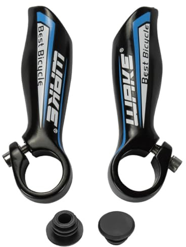 CYSKY Fahrradlenker Hörnchen 1 Paar 22,2mm Bar Ends Fahrradhörnergriffe Aluminiumlegierung mit 2 Lenkerendstoppern für MTB, Rennrad, Mountainbike (Blau)