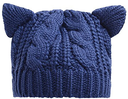 Bonnet Oreilles de Chat Femme Fille Mode Mignon Chapeau d Hiver en Tricot Laine Crochet Casquette Animal Cosplay Bonnet e Neige Ski Skate Beret Chaud Cache-Oreilles Hat – Landove