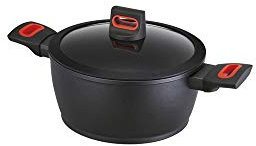 Beka Kochtopf induktion 20cm, aluguss Topf beschichtet mit Glasdeckel, 2,1l, mit hitzeabweisenden Griffen aus Kunststoff, schwarz, Energy Kollektion