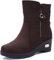 Gaatpot Donna Stivali da Neve Scarpe Inverno Outdoor Pelliccia Caldo Foderato Stivaletti Invernali Cerniera Moda Caffè EU35,5=CN36