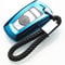 Car Remote Key Cover Key Chain Suitable for BMW New 1 Series 3 Series 5 Series GT 6 Series 7 Series X3 X4 X5 Accessories Car Remote Key Case Key Fob (A style, blue)