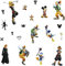RoomMates Kingdom Hearts Wandaufkleber zum Abziehen und Aufkleben, Schwarz, Gelb, Blau